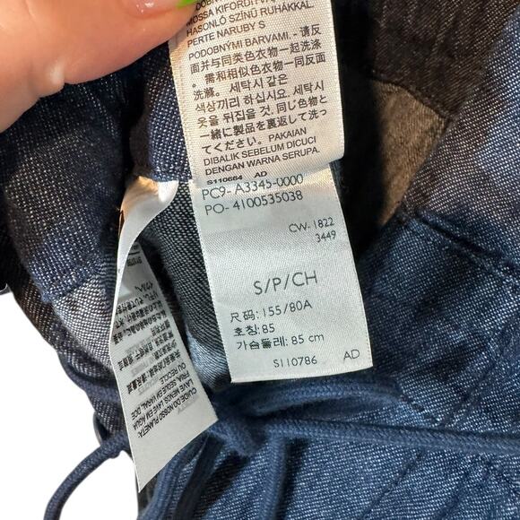 Levi's Baggy Surplus Jumpsuit Dark Wash Denim Small Coveralls Boilersuit Utility - Picture 9 of 11